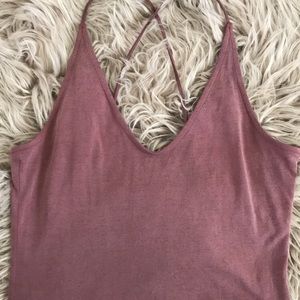Me to We mauve crop tank